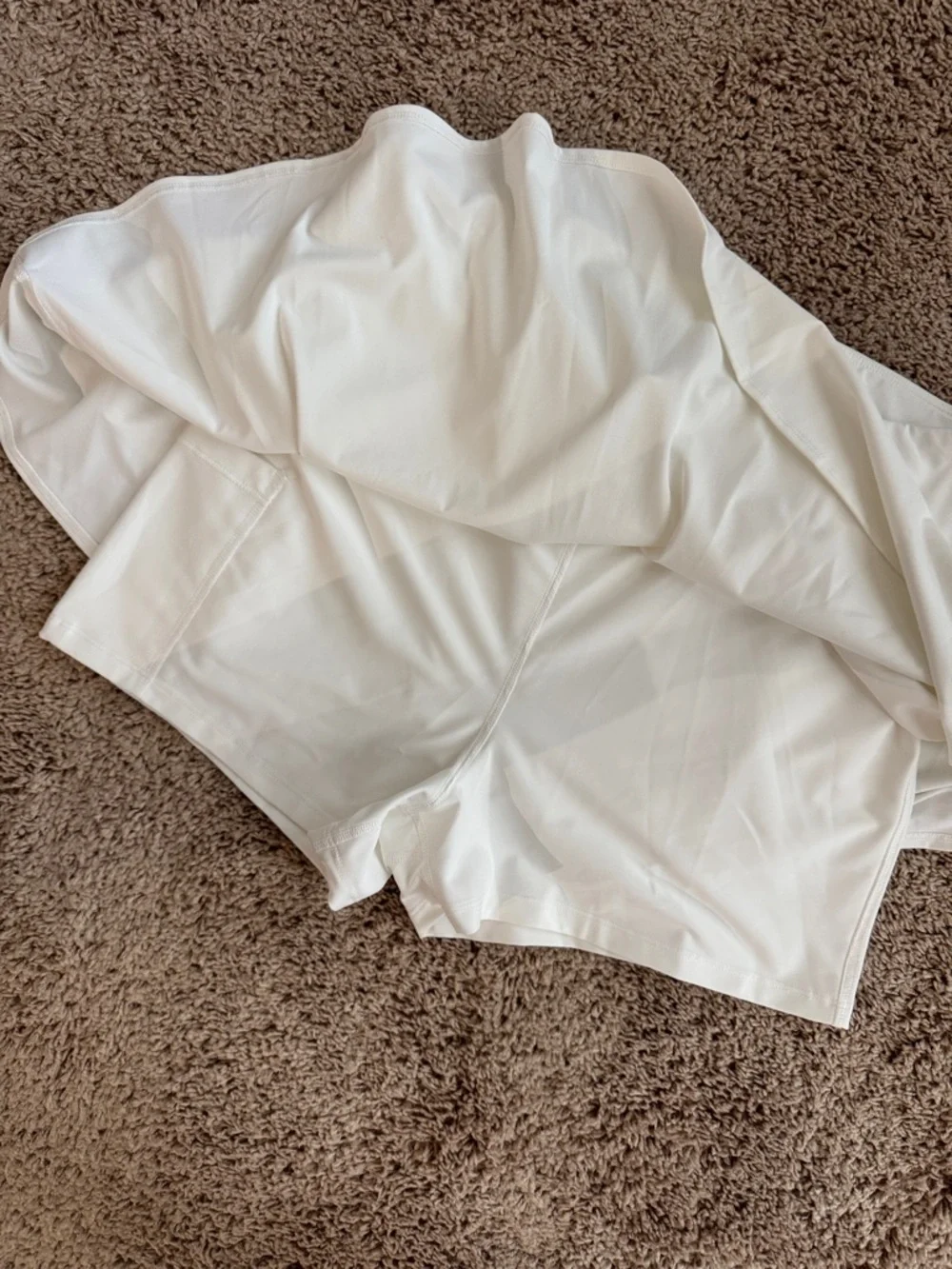 Old Navy White Athletic Skirt with built in shorts - Picture 3 of 6